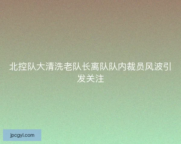 北控队大清洗老队长离队队内裁员风波引发关注