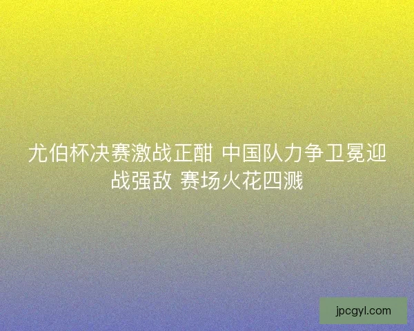 尤伯杯决赛激战正酣 中国队力争卫冕迎战强敌 赛场火花四溅